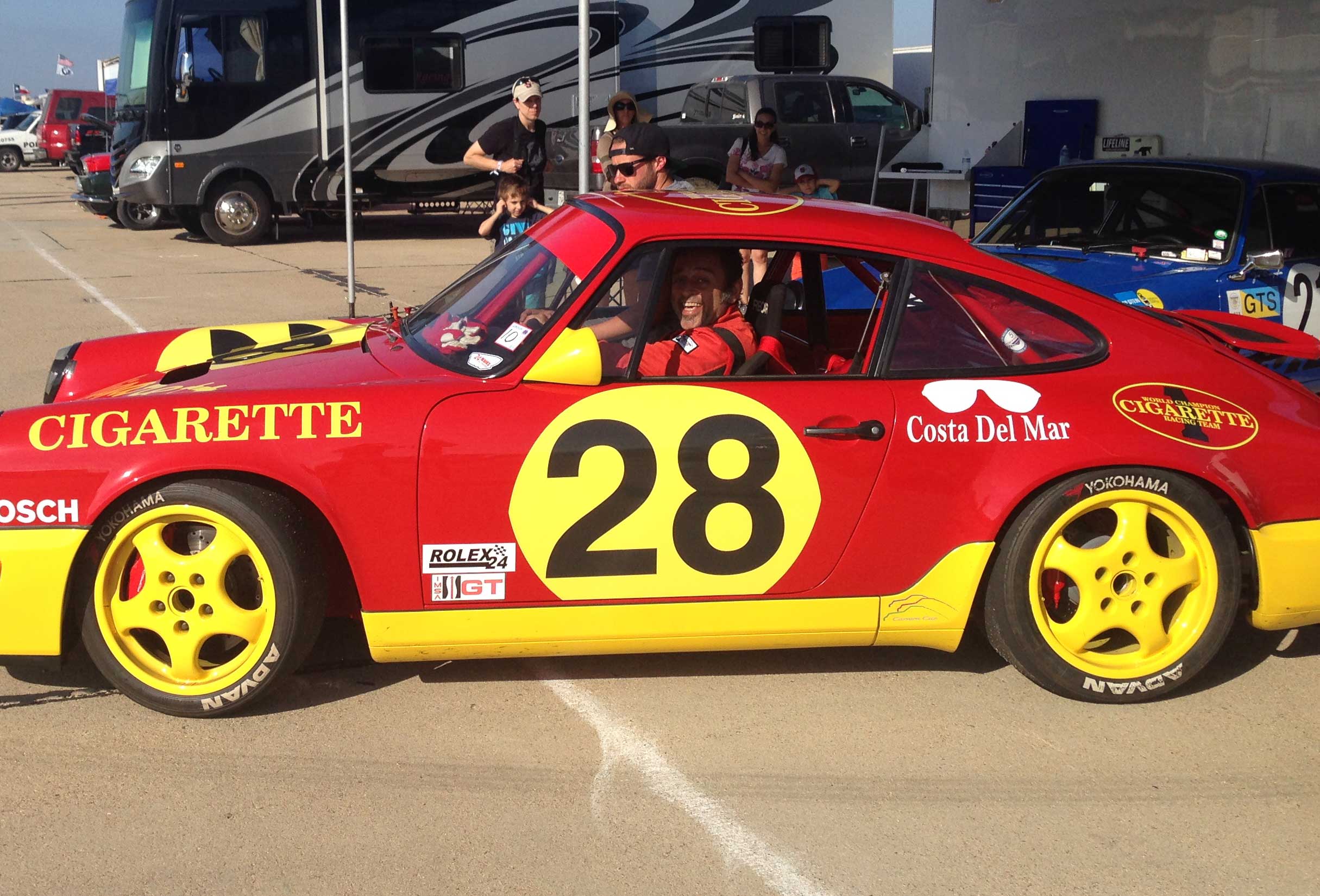 Ed in a 964 race car